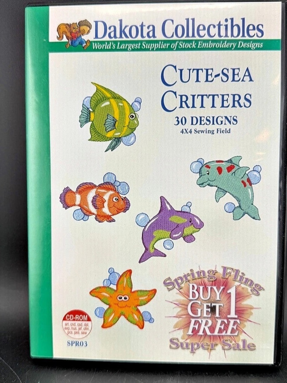 Dakota Collectibles Cute-Sea Critters Embroidery Design CD-ROM Multicolor